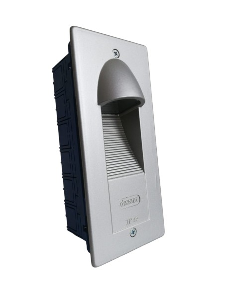 Disano 53067300 mini rectangular LED 1619 1 LED 1.15W 4000K metallic silver color